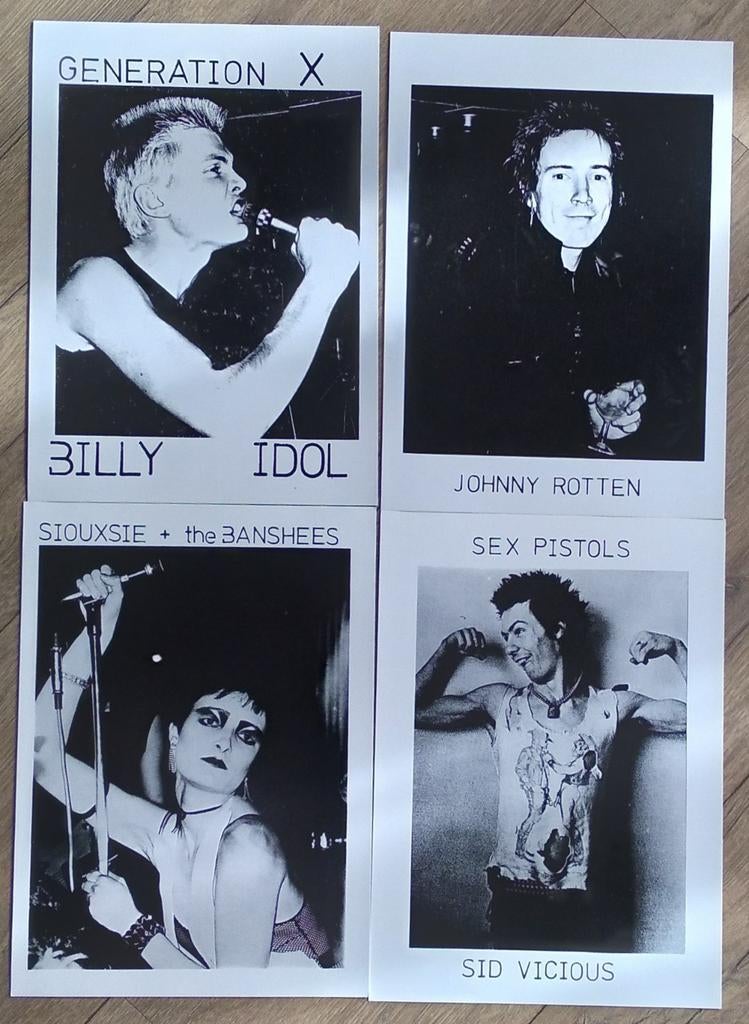 Punk Iconen Prints, Rechthoekig Staand, A4 of kleiner, Nieuw, Ophalen of Verzenden