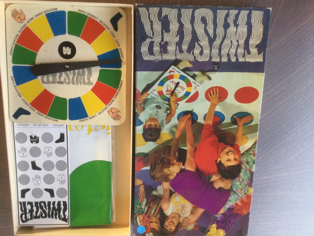 Twister acrobatisch vloerspel Vintage, Ophalen of Verzenden, Zo goed als nieuw