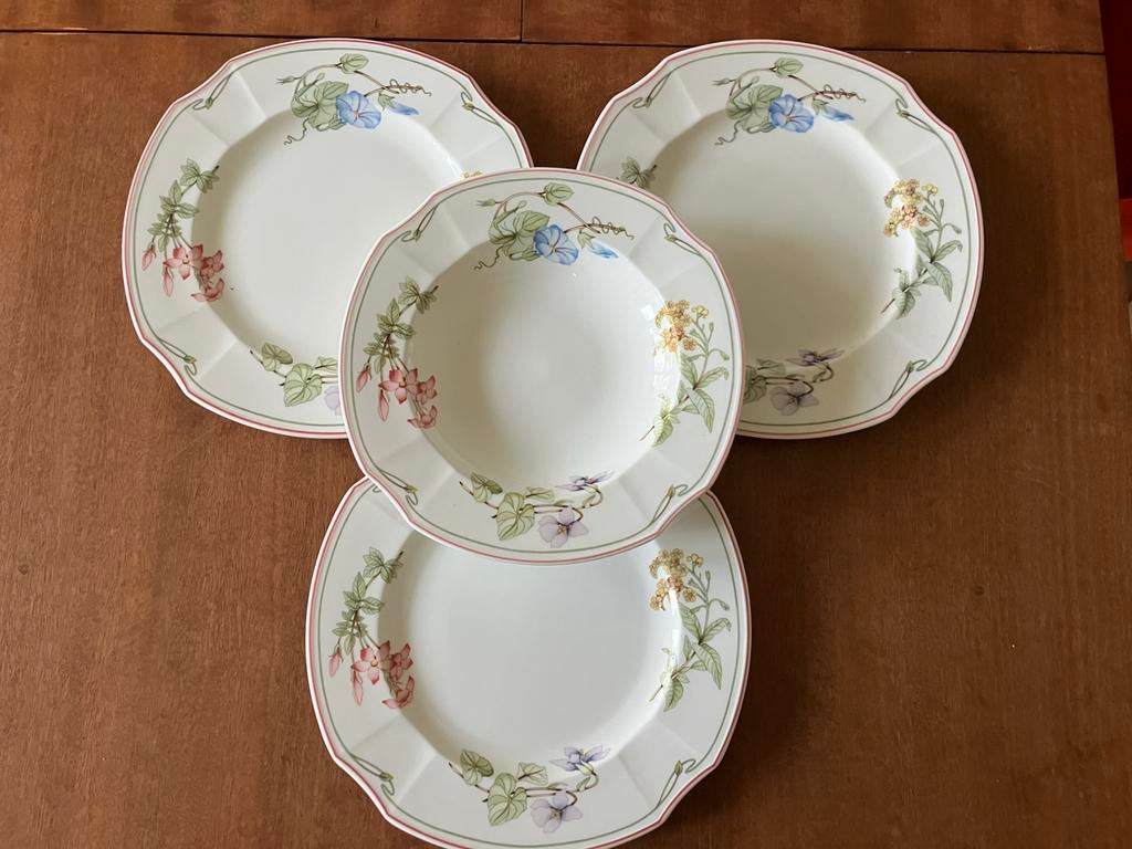 Villeroy & Boch 3 diner borden 1 soep bord Clarissa, Ophalen of Verzenden