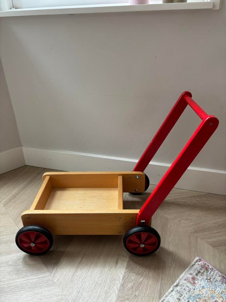 Houten loopwagen, Ophalen, Gebruikt, Duw- of Trekspeelgoed