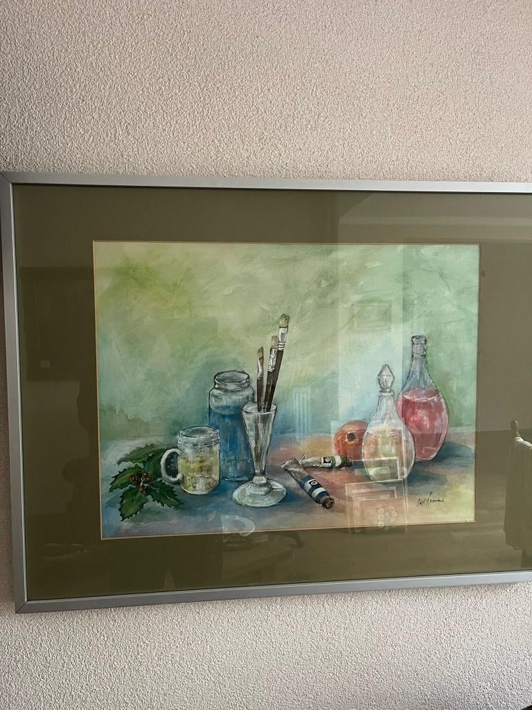 Ingelijst stilleven door Oscar Lormans, Ophalen