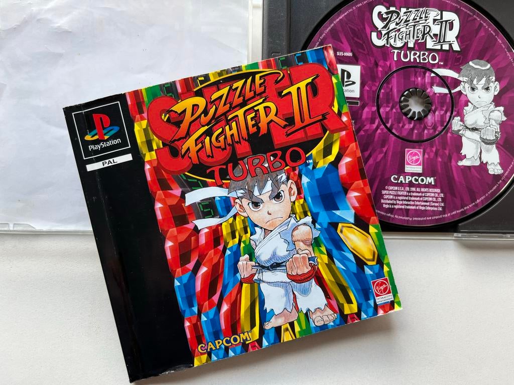 Puzzle Fighter II Turbo PlayStation 1, Puzzel en Educatief, Gebruikt, T, 2 spelers