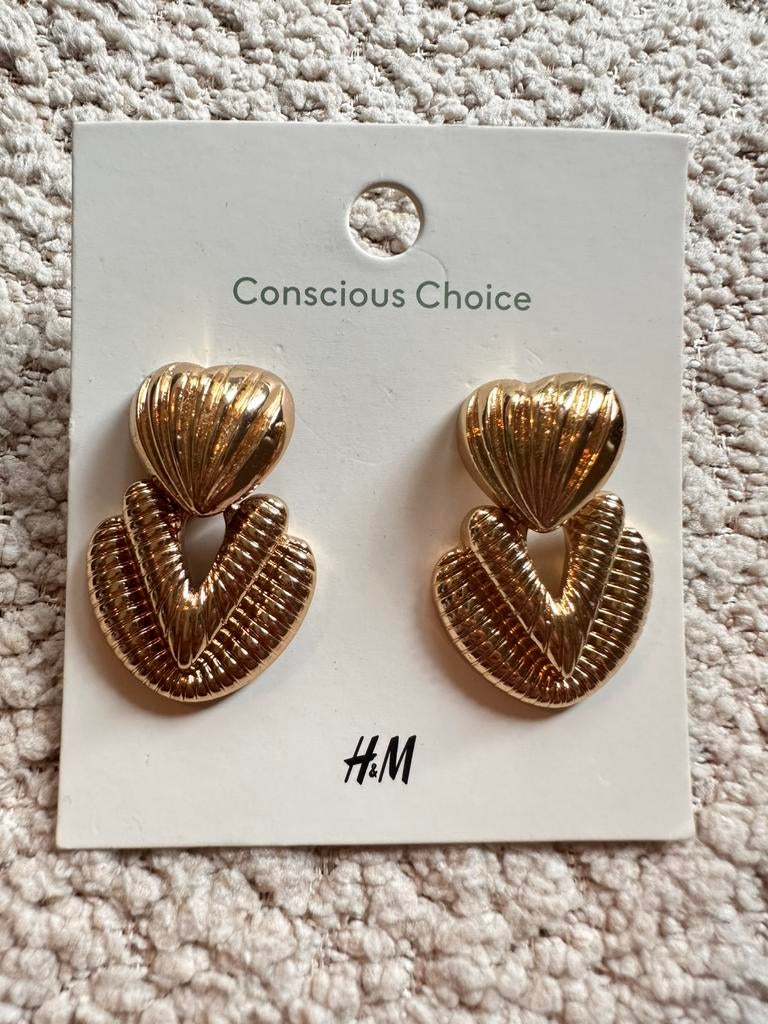 H&M oorbellen goud NIEUW in verpakking, Overige materialen, Nieuw, Ophalen of Verzenden, Knopjes of Stekers