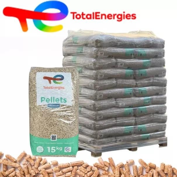 Houtpellets / Pellets / Biomassa - TotalEnergies 15kg, 6 m³ of meer, Ophalen
