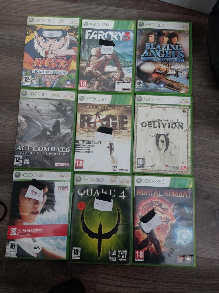 Xbox 360 Games: Naruto, Far Cry 3, Rage, Oblivion, Quake 4, Spelcomputers en Games, Games | Xbox 360, Online, Gebruikt, Vanaf 18 jaar
