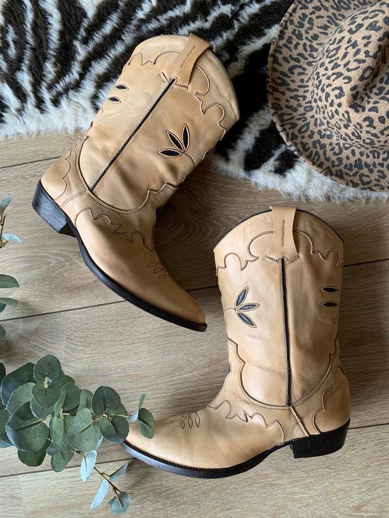 Vagabond cowboylaarzen 39 western boots bohemian laarzen, Hoge laarzen, -, Beige, -