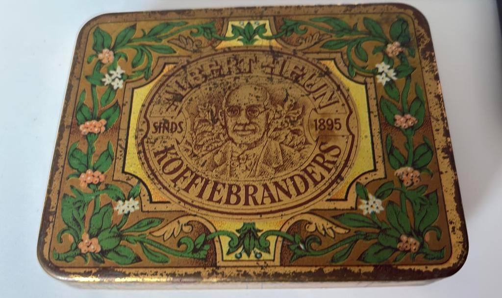 AlbertHeijn koffiebranders, sigarenblikje, Ophalen of Verzenden, Gebruikt, Overige, Overige merken