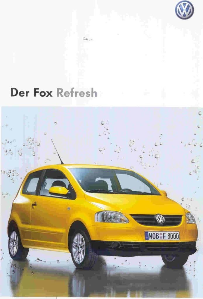 Volkswagen Fox Refresh (actiemodel) met bijlage (aug. 2008), Boeken, Ophalen of Verzenden, Nieuw, Volkswagen