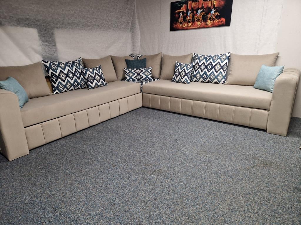 Marokkaanse bank sedari, mtarba,hoekbank, Ophalen, Nieuw, Stof, Hoekbank