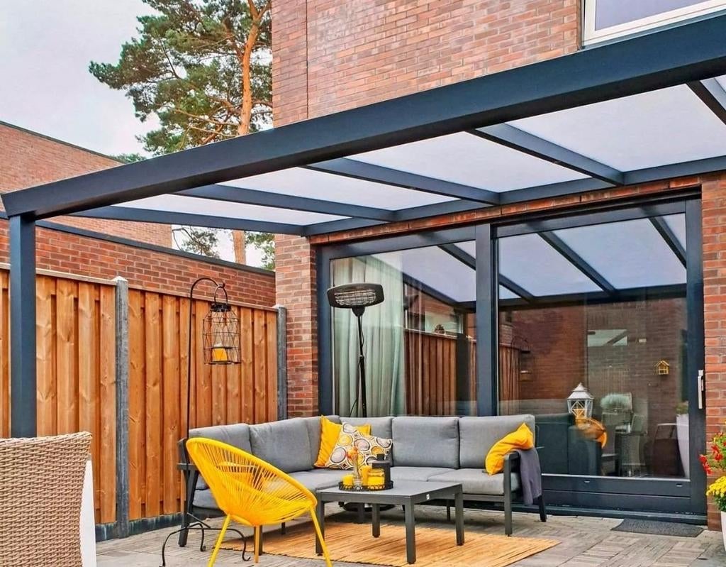 Veranda 300x500cm met verlichting en zijwand, Ophalen, Veranda