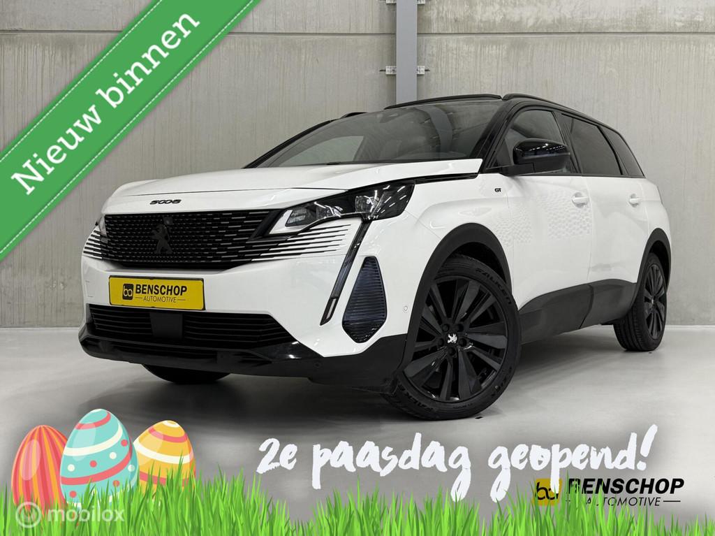 Peugeot 5008 1.2 PureTech GT Pack Panodak 7 Persoons Navi Ca, Auto's, 15 km/l, 1199 cc, 7 stoelen, Wit