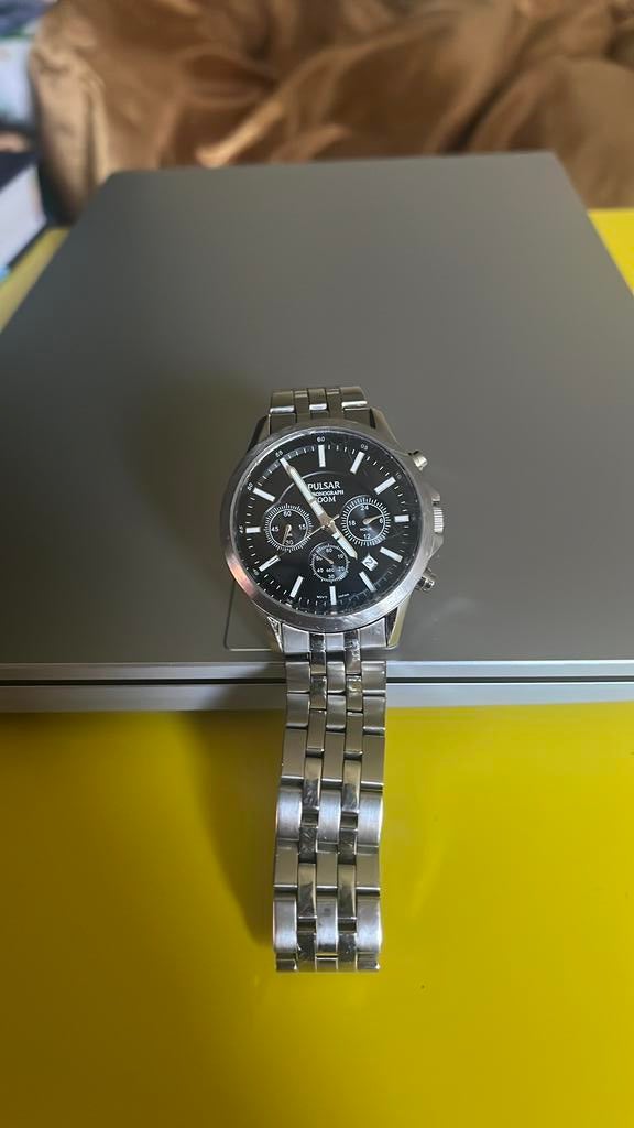 Pulsar chronograph 100m, Overige merken, Staal, Staal, Polshorloge