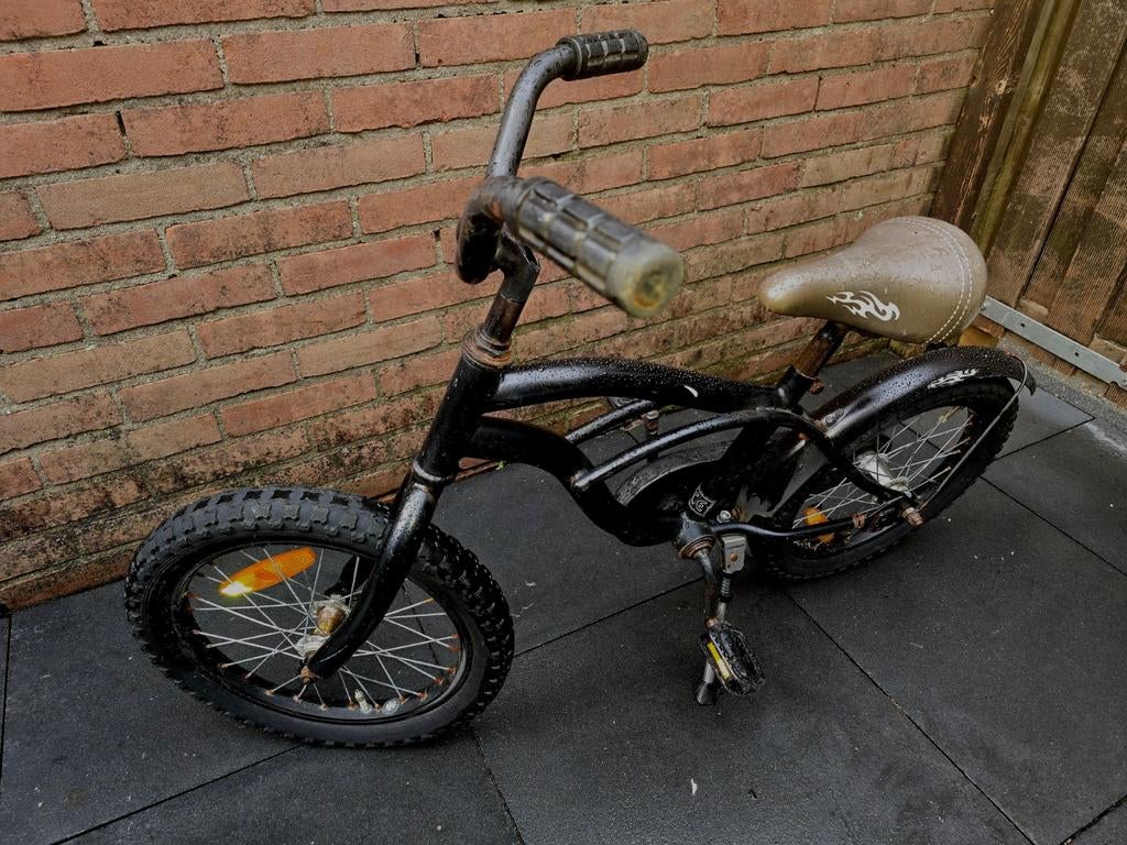 Te koop! Stoere Kinderfiets - Zwart, Fietsen en Brommers, Fietsen | Kinderfietsjes, Ophalen