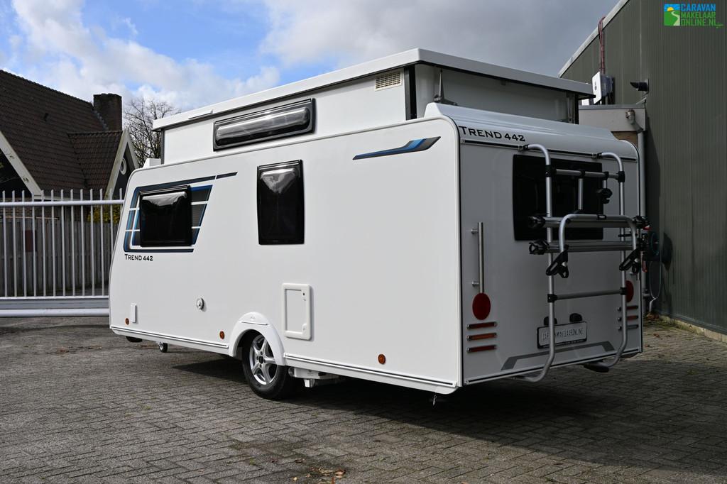Trigano Trend 442 '25 Mover|Voortent|Fietsdrager|Elek.Hefdak, Caravans en Kamperen, Overige merken, Ringverwarming, 4 tot 5 meter