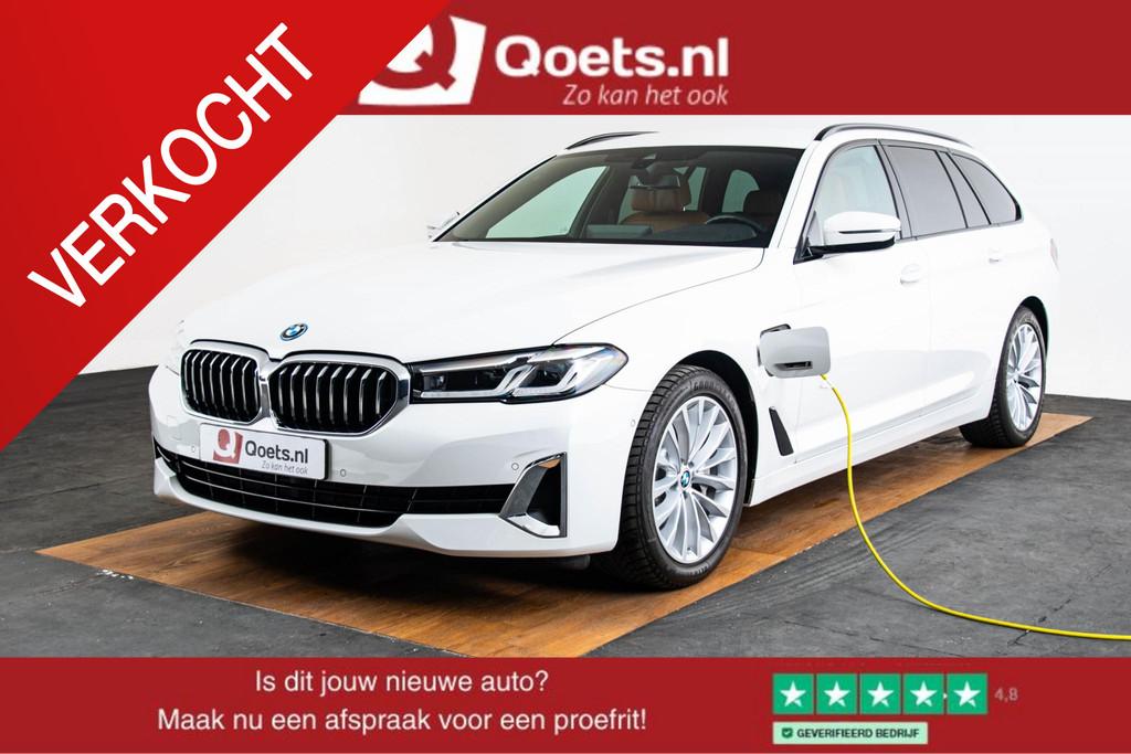 BMW 5-serie Touring 530e Luxury Line - Trekhaak - Comforstoe, Achterwielaandrijving, Gebruikt, 4 cilinders, Wit