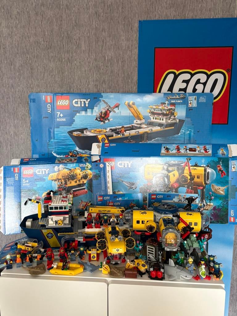 Lego onderwaterwereld 60264 60265 en 60266 schip verkenners, Ophalen of Verzenden, Zo goed als nieuw, Complete set, Lego