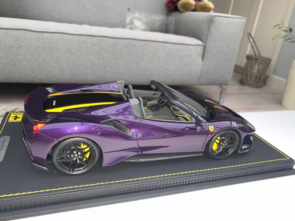 BBR Ferrari 488 Pista Spider (Viola Hongkong), Hobby en Vrije tijd, Modelauto's | 1:18, Ophalen of Verzenden, Nieuw, Overige merken