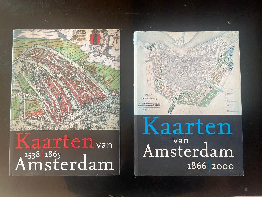 Kaarten van Amsterdam. deel I en II, Boeken, Atlassen en Landkaarten, Ophalen, Overige atlassen, Voor 1800, Diverse auteurs