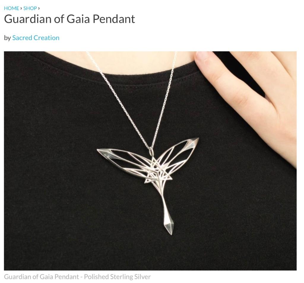 Kettinghanger Gaia, moeder Aarde, heilige geometrie, zilver, Overige voorstellingen, Ophalen of Verzenden, Zo goed als nieuw, Zilver