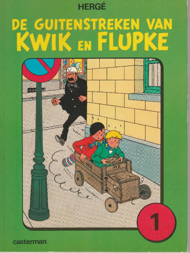 Hergé - De guitenstreken van Kwik en Flupke (5 dln), Boeken, Gelezen, Meerdere stripboeken, Hergé ,Casterman, Ophalen of Verzenden