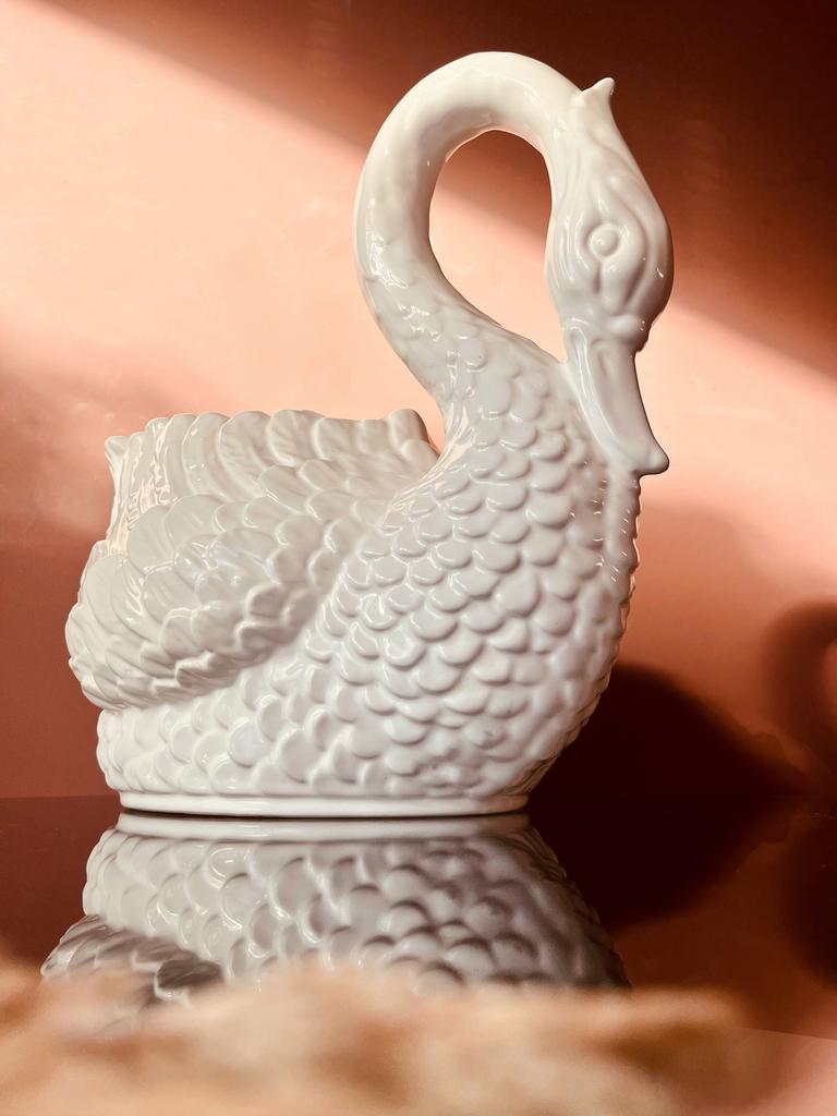 XL Italiaanse handgemaakte zwanen bloempot, Ophalen of Verzenden