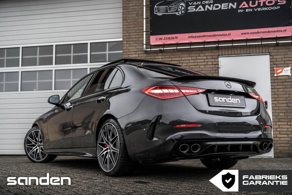 Mercedes C43 AMG 4MATIC|Pano|360|Burmester|Memory|AMGStyling, Auto's, Mercedes-Benz, Automaat, 1800 kg, 4 cilinders, Adaptive Cruise Control