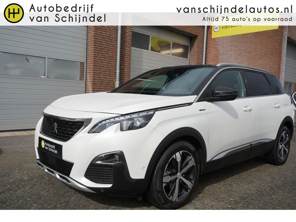 Peugeot 5008 1.2 PURETECH GT LINE VOL LUXE 7P 7ST PERFECT ON, Auto's, Peugeot, USB, Gebruikt, Zwart, 1199 cc
