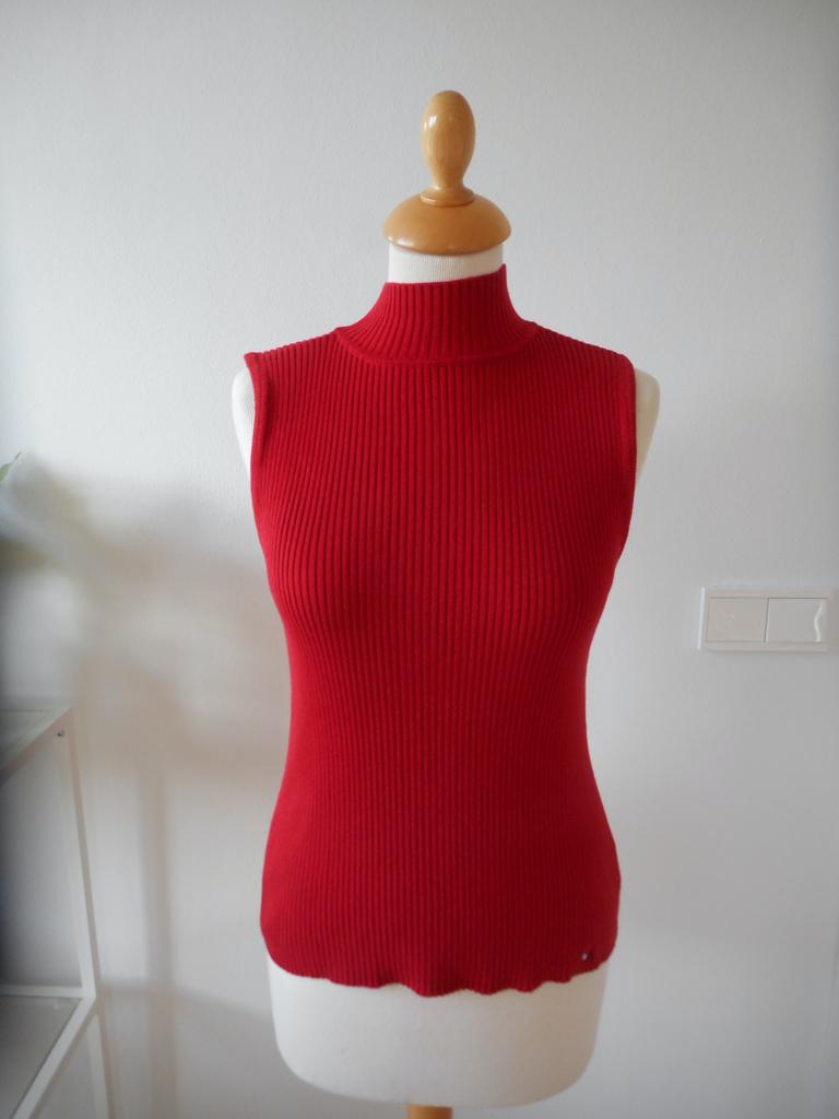 Mouwloze ribbel top van Tommy Hilfiger, maat S, Ophalen of Verzenden, Zo goed als nieuw, Rood, Tommy Hilfiger