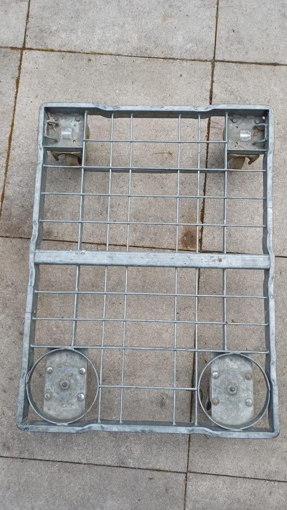 Grote metale krattenwagen, dolly,  magazijnkar 60x80cm, Ophalen, Gebruikt