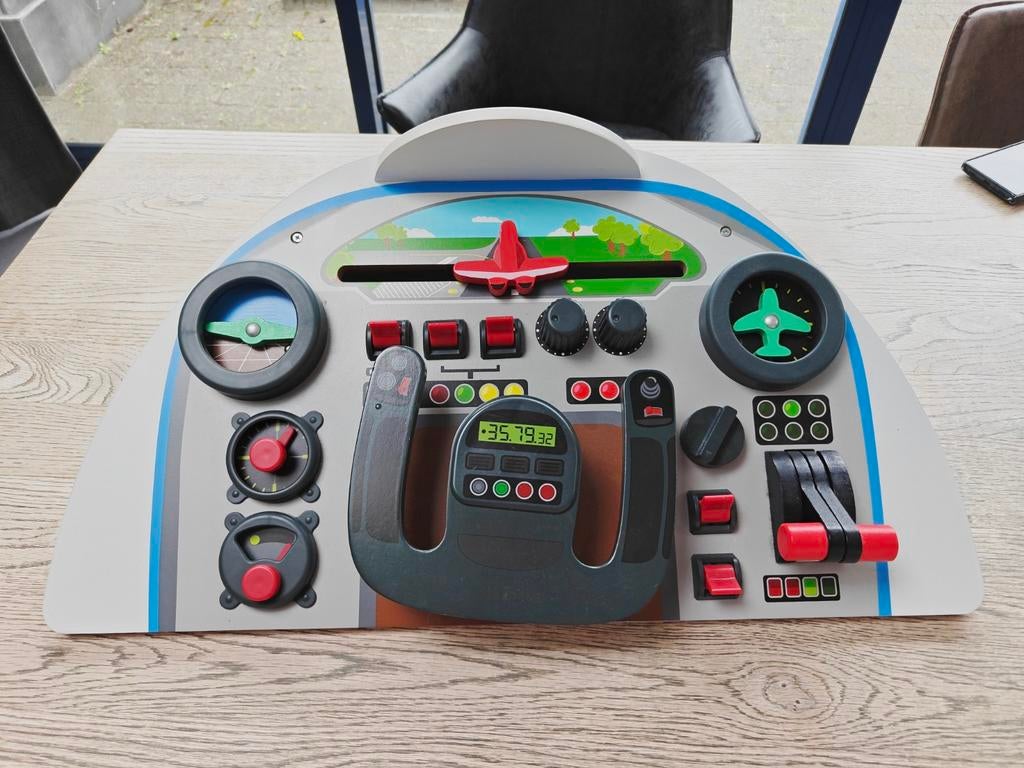 Playtive Houten Vliegtuig Cockpit Speelset, Ophalen, Zo goed als nieuw, Ontdekken