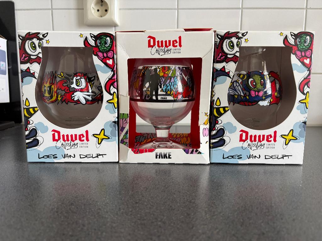 3 Duvel Collection Limited Edition glazen, Ophalen of Verzenden, Nieuw, Glas of Glazen, Duvel