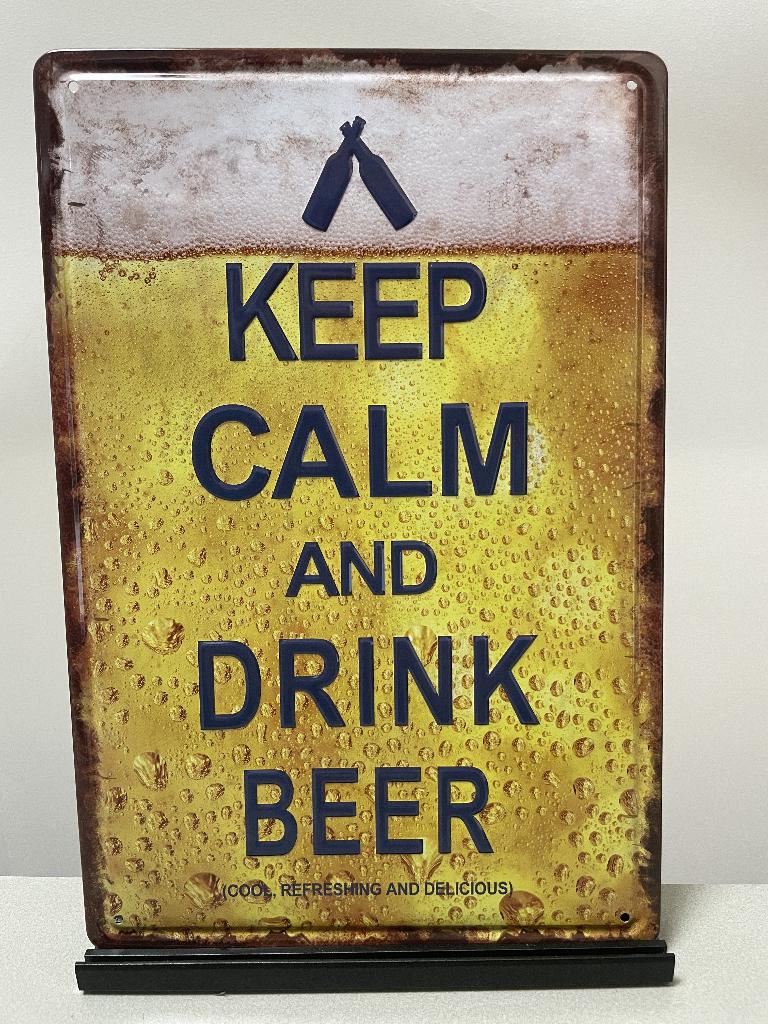 Keep calm and Drink Beer wandbord (Old Look), Www.pand50.nl, Nieuw, Ophalen of Verzenden, Printer29BCoevorden