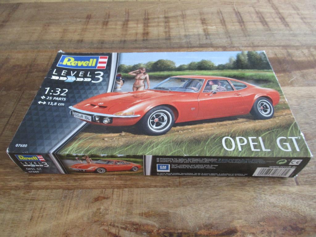 Nieuw Bouwdoos auto Revell Opel GT 1:32 Nummer 07680, Hobby en Vrije tijd, Auto, Revell, Groter dan 1:32, Nieuw