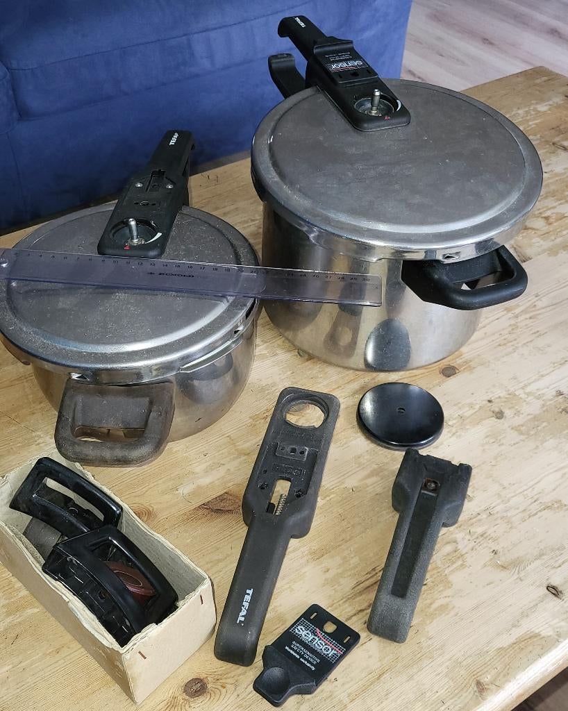 2x Kapotte snelkookpan roestvrij staal pan Drukpan RVS, Ophalen of Verzenden, Gebruikt, Rvs, Kookpan of Snelkookpan