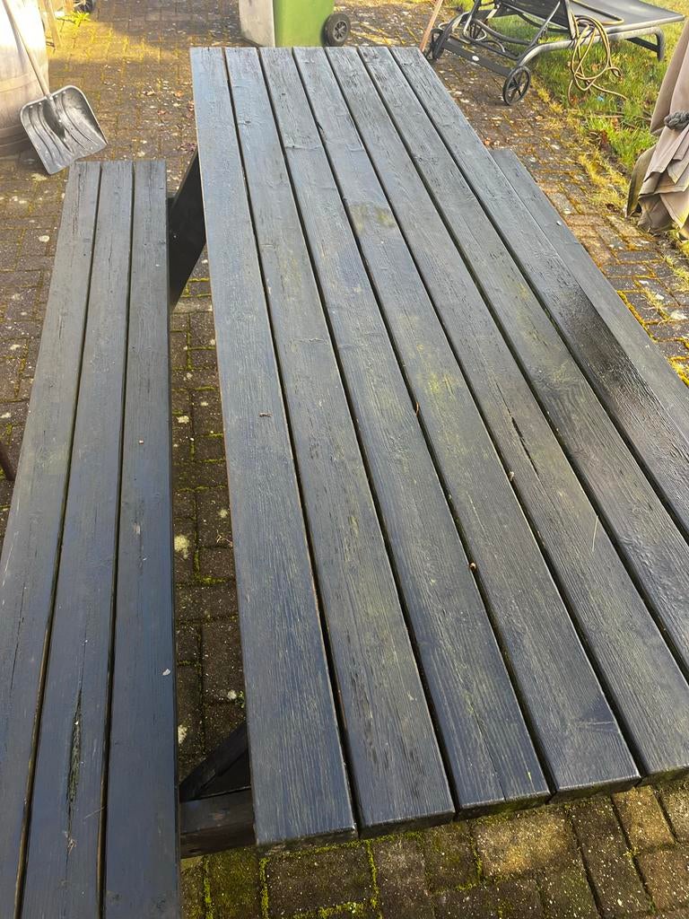 Houten picknicktafel 2.3 meter lang, Ophalen, Gebruikt, Rechthoekig, Hout