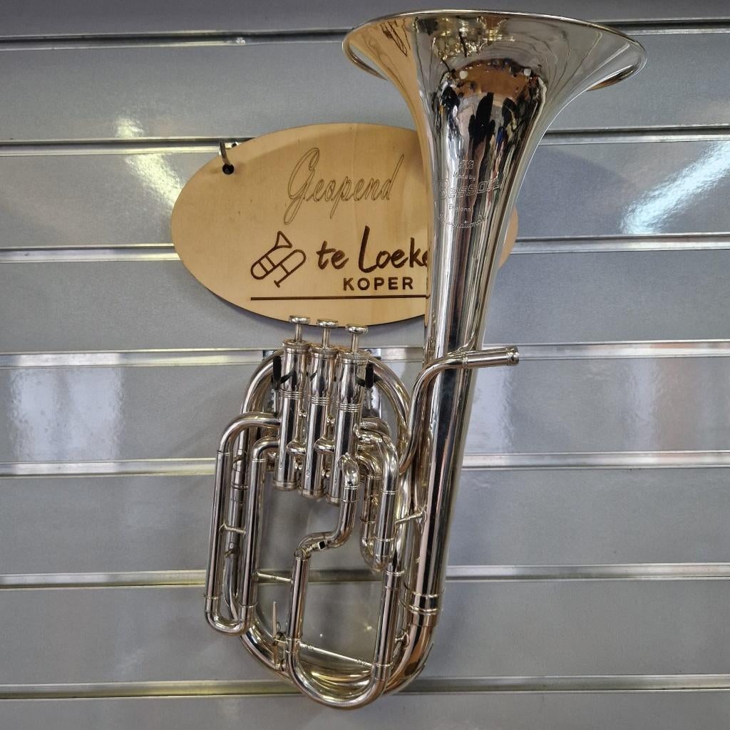 Besson International althoorn, Ophalen of Verzenden, Gebruikt, Althoorn of Eshoorn, Met koffer