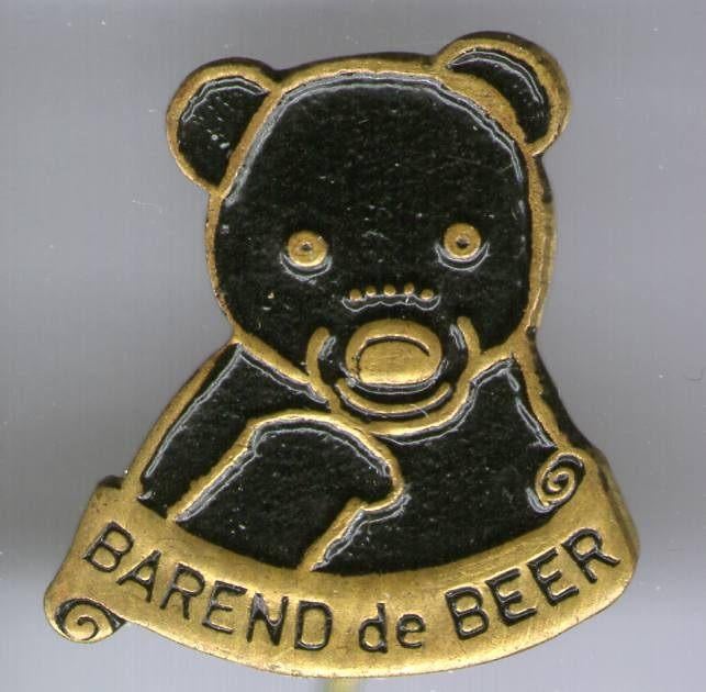Barend de Beer zwart op koper strip speldjes( R_033 ), Verzamelen, Verzenden, Nieuw, Figuurtje, Speldje of Pin