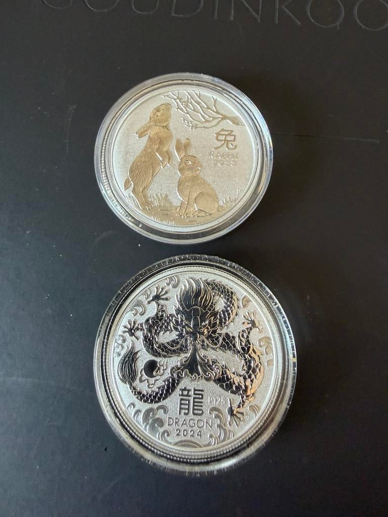 2x 1/2 ounce 999 zilver, Ophalen of Verzenden, Zilver