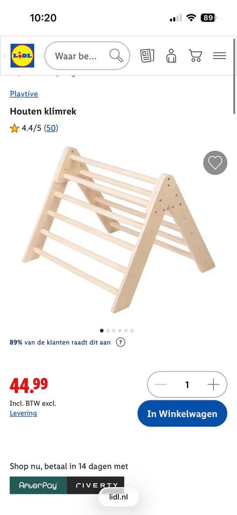 Montessori klimrek hout, Ophalen, Zo goed als nieuw