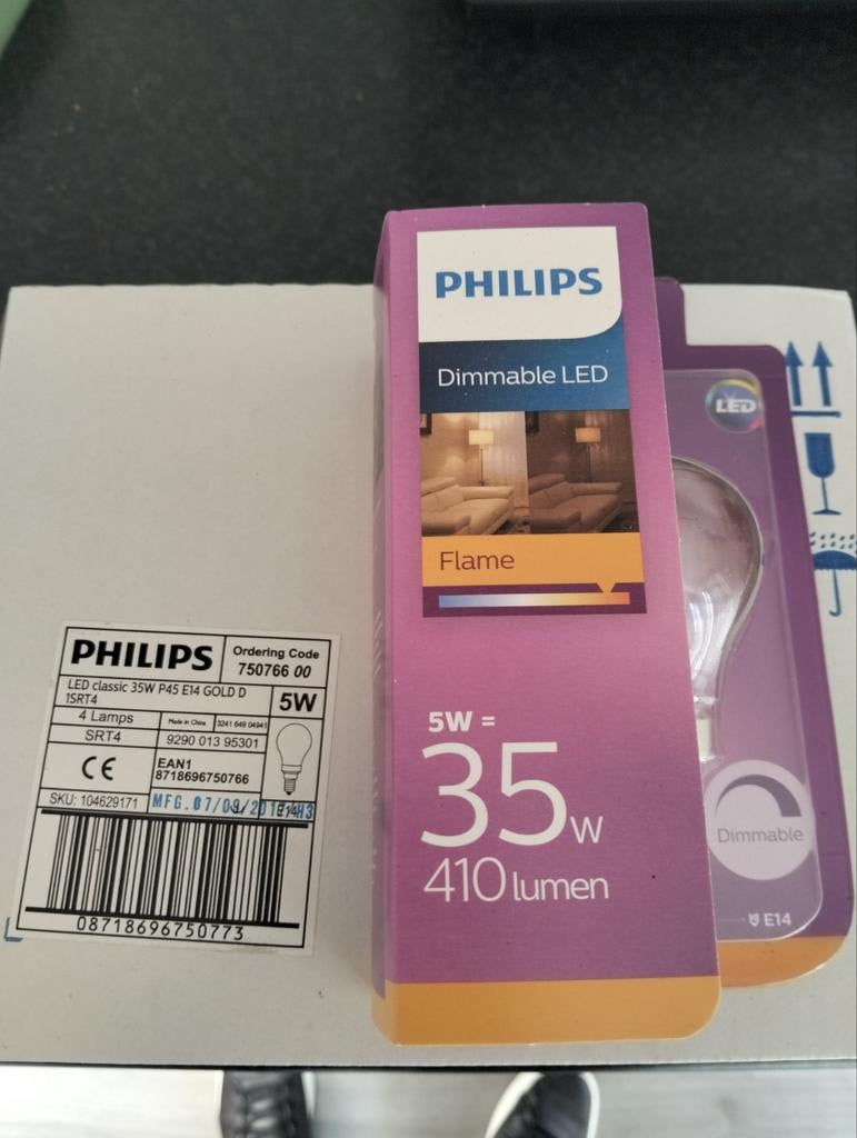 Philips Dimbare LED E14 Lampen 5W (8 stuks), Ophalen of Verzenden, Nieuw