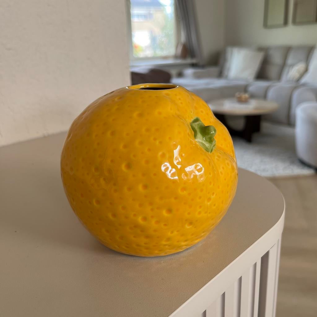 Lucy’s Living luxe sinaasappel vaas, Overige kleuren, Aardewerk of Porselein, Ophalen of Verzenden, Zo goed als nieuw