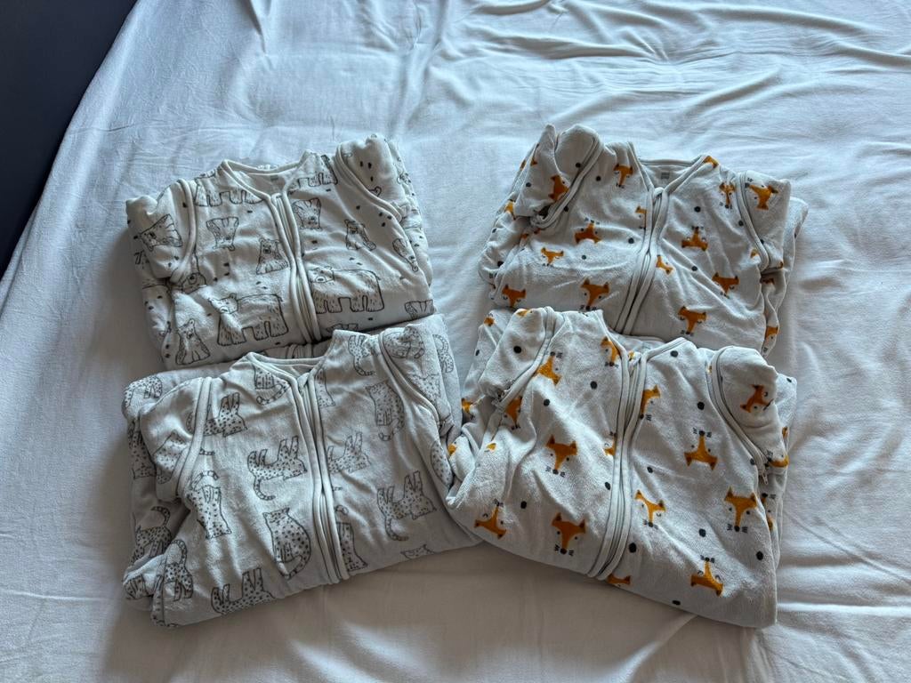 4 winter slaapzakken van Hema maat 86-104, Ophalen of Verzenden, Gebruikt, 85 tot 100 cm, Slaapzak