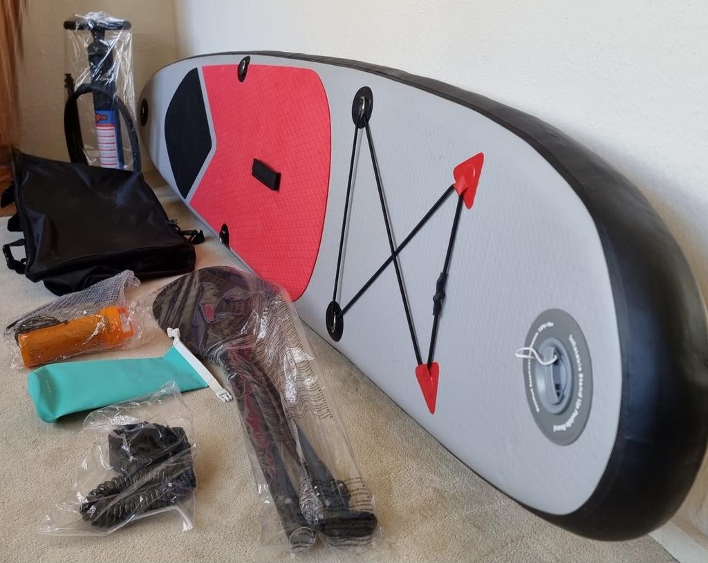 Zgan sup incl nw ! acc: pomp, leach, peddel, vin, rep-kit, Ophalen of Verzenden, Zo goed als nieuw, SUP-boards