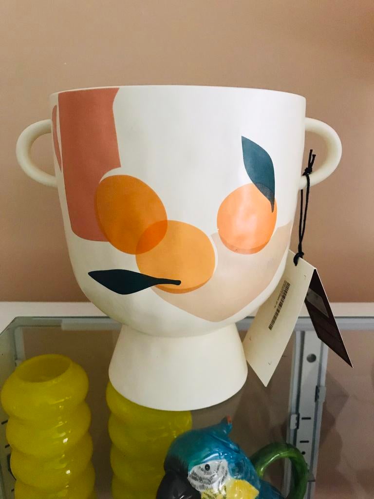 🌿🍊H&M home vaas nieuw, Ophalen of Verzenden, Nieuw, Overige kleuren, Minder dan 50 cm