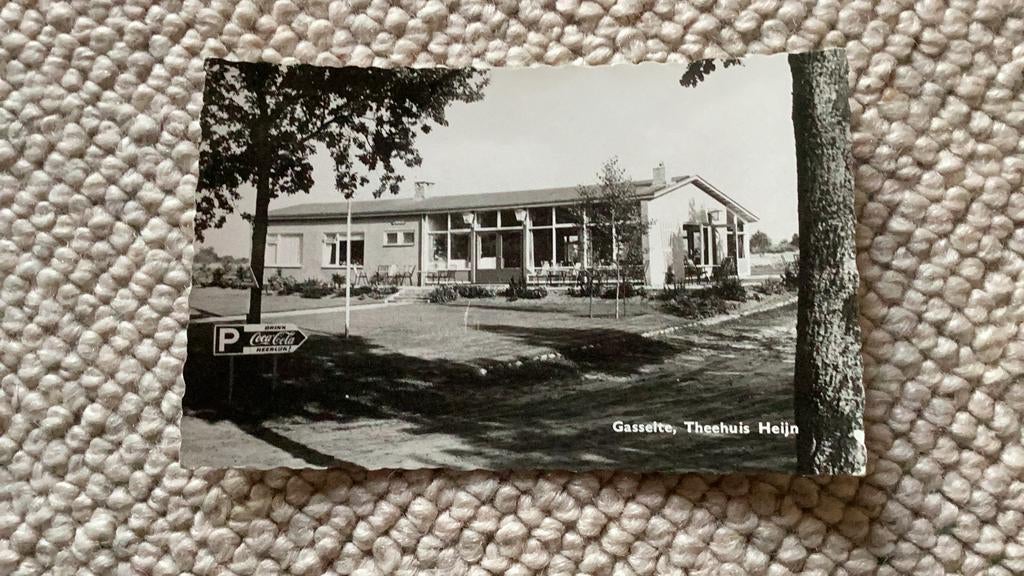 Ansichtkaart Gasselte Theehuis Heijn. 923, Ophalen of Verzenden, 1940 tot 1960, Ongelopen, Drenthe