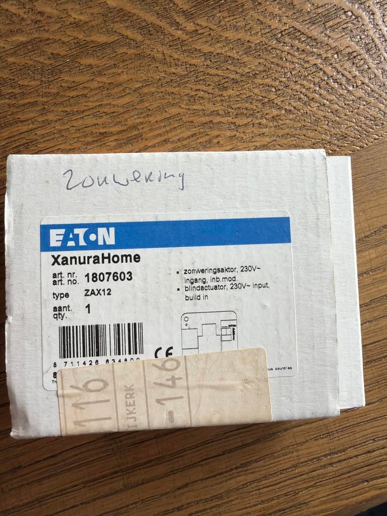 Eaton XanuraHome ZAX12 Zonweringsaktor/Blindactuator, Ophalen of Verzenden, Nieuw, Overige typen