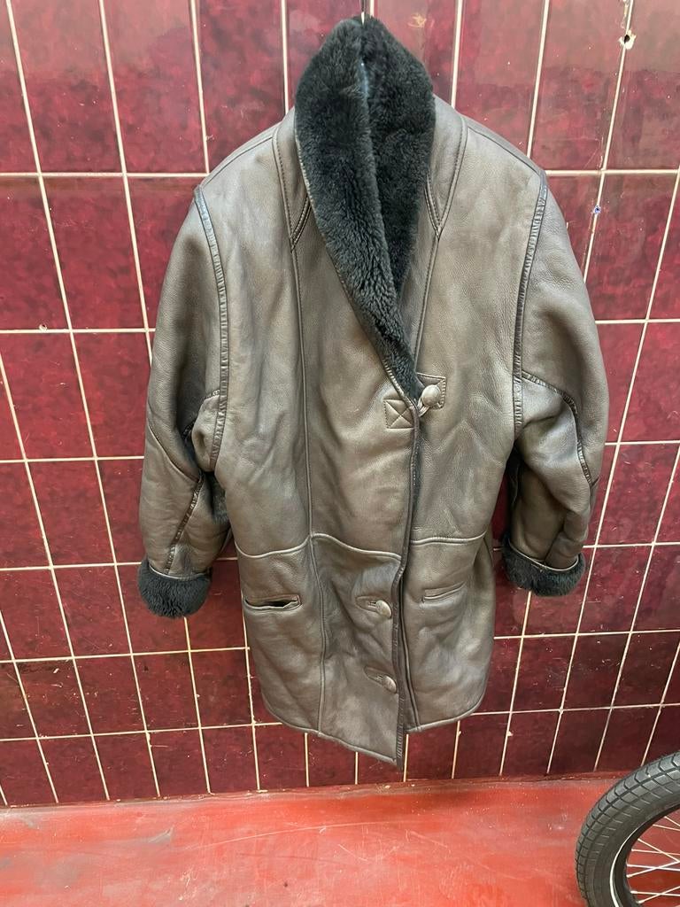 Lammy coat leer, Ophalen of Verzenden, Zo goed als nieuw, Grijs