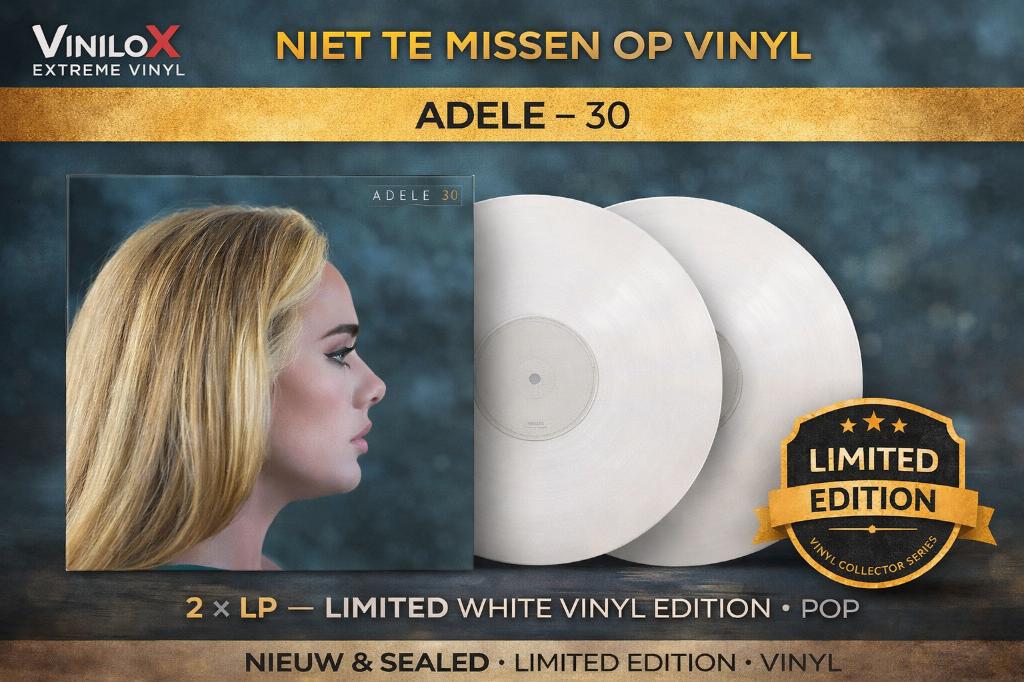 Adele (White Vinyl) | Limeted 2x Vinyl LP Stereo, Ophalen of Verzenden, Nieuw in verpakking, 12 inch