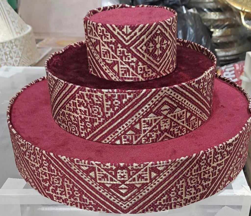 Drie laags dadel etagere rood henna hennaset bruiloft, Ophalen of Verzenden, Nieuw, Feestartikel, Geboorte of Huwelijk