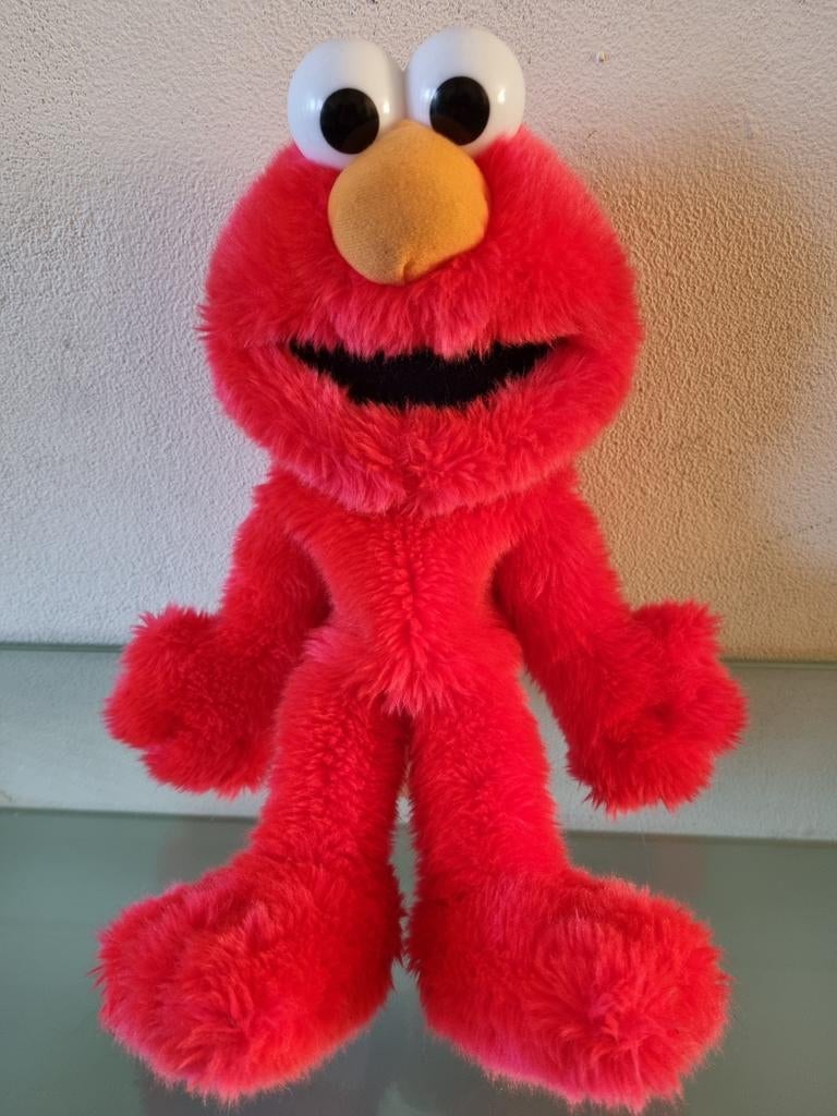 Orig,Sesamstraat,ELMO,HAND(POPPENKAST)POP,38cm,Label,Inwst!, Ophalen of Verzenden, Zo goed als nieuw, Overige typen